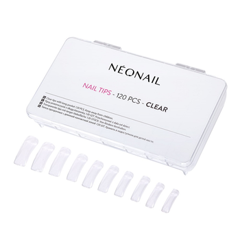 Neonail - Tipsy przezroczyste 120 szt z długą kieszonka NEO NAIL