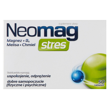 NeoMag Stres Suplement Diety Wspierający Utrzymanie Dobrego Samopoczucia 50 Tabletek