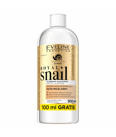 Eveline Cosmetics Royal Snail intensywnie regenerujący płyn micelarny 3w1 500ml