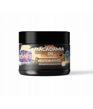 Ronney Macadamia Oil Professional Mask Restorative wzmacniająca maska do włosów suchych i osłabionych 300ml