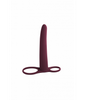 Lola Toys Dildo z pierścieniami do podwójnej penetracji 16cm bordowe