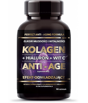 Intenson Kolagen + Hialuron + Witamina C Anti-Age suplement diety 90 tabletek