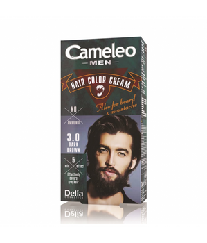 Cameleo Men Hair Color Cream farba do włosów brody i wąsów 3.0 Dark Brown 30ml