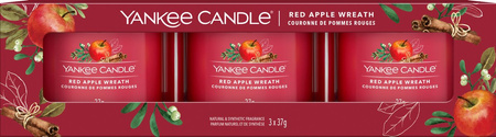 Yankee Candle Red Apple Wreath Zestaw Mini Świec Zapachowych 3 x 37 g