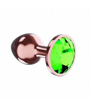 Lola games Plug-Butt Plug Diamond Emerald Shine S Rose Gold