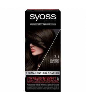 Syoss Permanent Coloration farba do włosów trwale koloryzująca 3_1 Ciemny Brąz
