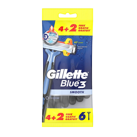 Gillette Blue3 Smooth Maszynka do Golenia 6 szt