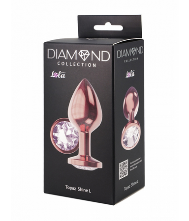 Lola Games Plug-Butt Plug Diamond Moonstone Shine L Rose Gold