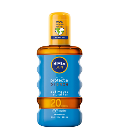 Nivea Sun Protect & Bronze Olejek w Spray'u Aktywujący Opaleniznę SPF 20 200 ml