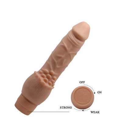 BAILE Realistyczny penis z wypustkami do łechtaczki 19cm