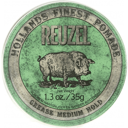 Reuzel Grease Medium Hold Green Pomada Wosk do Włosów 35 g