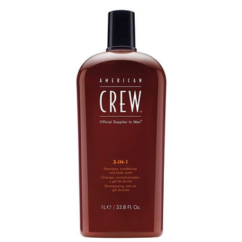 American Crew Official Supplier To Men 3-In-1 Szampon Odżywka i Żel pod Prysznic 1000 ml