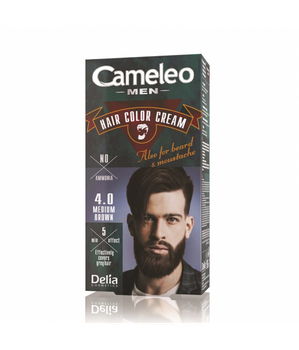 Cameleo Men Hair Color Cream farba do włosów brody i wąsów 4.0 Medium Brown 30ml