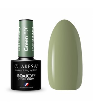 Claresa Soak Off UV/LED Green lakier hybrydowy 801 5g