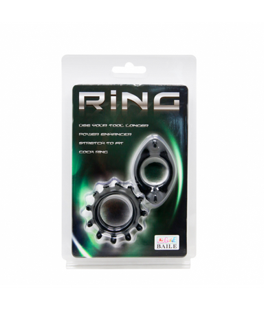 BAILE Zestaw 2x pierścień erekcyjny na penisa jądra sex