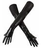 Late X Rękawiczki lateksowe długie czarne unisex BDSM sex
