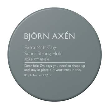 Bjorn Axen Extra Matt Clay Super Strong Hold Matowa i Odżywcza Glinka do Włosów 80 ml