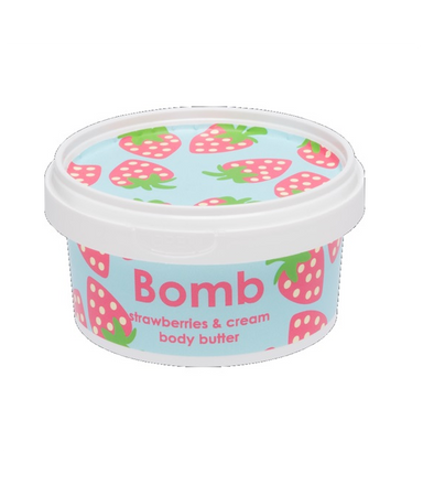 Bomb Cosmetics Strawberry & Cream Prefect Body Butter masło do ciała Truskawka & Śmietana 200ml