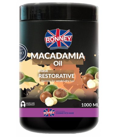 Ronney Macadamia Oil Professional Mask Restorative wzmacniająca maska do włosów suchych i osłabionych 1000ml