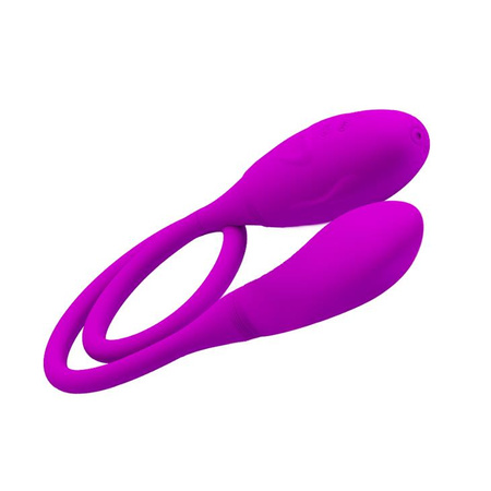 Pretty Love Snaky Vibe Purple Wibrator Podwójny Dwustronny Zginany 7 Trybów 60 cm