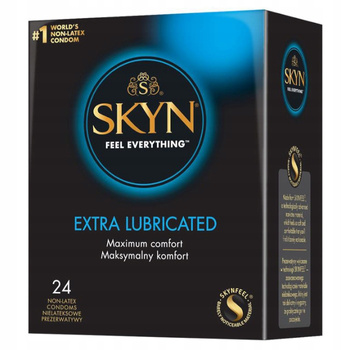 UNIMIL_Skyn Feel Everything Extra Lubricated nielateksowe nawilżane prezerwatywy 24szt.