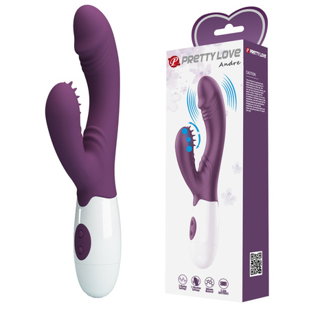 Pretty Love Andre Purple Wibrator Króliczek 3 Funkcje Falującego Ruchu 7 Trybów Wibracji