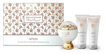 Afnan Souvenir Floral Bouquet Woda Perfumowana 100 ml + Żel 100 ml + Balsam 100 ml Zestaw