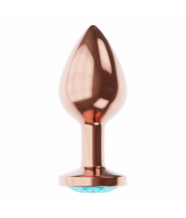 Lola Games Plug-Butt Plug Diamond Topaz Shine L Rose Gold