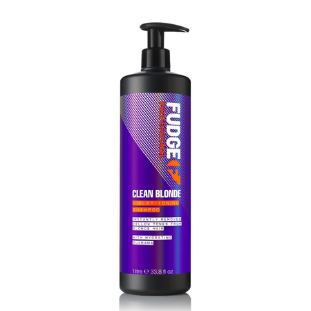 Fudge Clean Blonde Violet-Toning Shampoo tonujący szampon do włosów blond 1000ml