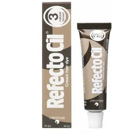 Refectocil Eyelash And Eyebrow Tint Henna do Brwi i Rzęs 3 Natural Brown 15 ml