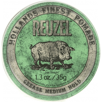 Reuzel Grease Medium Hold Green Pomada Wosk do Włosów 35 g