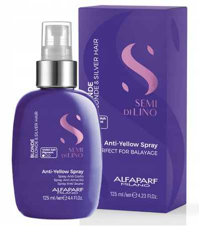 Alfaparf Semi Di Lino Anti Yellow Spray Niwelujący Żółte Refleksy 125 ml
