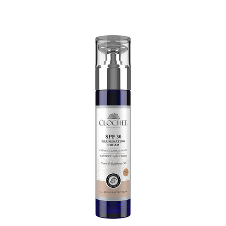 Clochee Iluminating Cream SPF30 rozświetlający krem Carrot Oil & Raspberry Oil 50ml