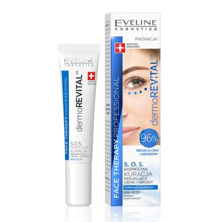 Eveline Face Therapy Professional Dermorevital Kuracja S.O.S. Redukująca Cienie i Obrzęki pod Oczami 15 ml