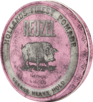 Reuzel Hollands Finest Pomade Bardzo Mocno Utrwalająca Pomada na Bazie Wosków i Olejków Pink 113 g