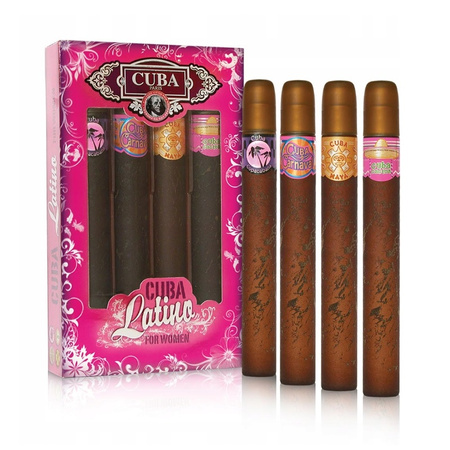 SET CUBA ORIGINAL Cuba Latino Brazil Copacabana EDP spray 35ml + Brazil Carnaval EDP spray 35ml + Mexico Maya EDP spray 35ml + Mexico Cacatus EDP spray 35ml