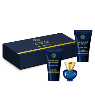 Versace Pour Femme Dylan Blue EDP 5 ml + Żel 25 ml + Balsam 25 ml Zestaw Miniatur