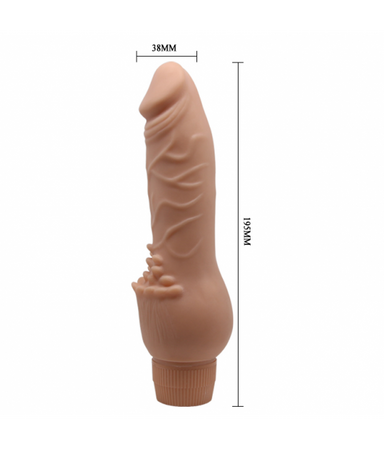 BAILE Realistyczny penis z wypustkami do łechtaczki 19cm