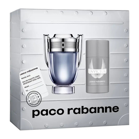 Paco Rabanne Invictus Woda Toaletowa 100 ml + Dezodorant w Sztyfcie 75 ml