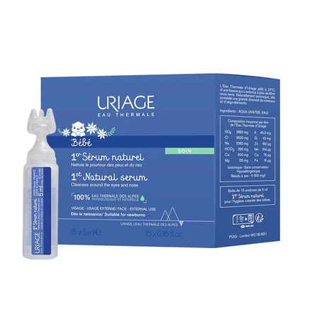 Uriage Bebe 1st Natural Serum Oczyszczające dla Dzieci w Ampułkach 15 x 5ml