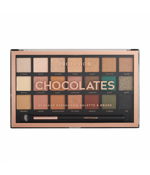 Profusion Chocolates Eyeshadow Palette paleta 21 cieni do powiek z pędzelkiem