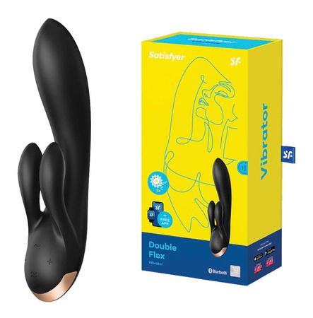 Satisfyer Double Flex Wibrator Króliczek Black