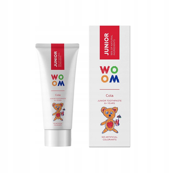 Woom Junior naturalna pasta do zębów dla dzieci 6+ lat Cola 50ml