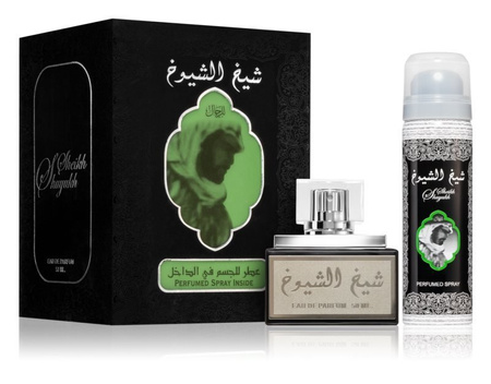 Lattafa Sheikh Al Shuyukh Woda Perfumowana 50 ml + Dezodorant 50 ml Zestaw