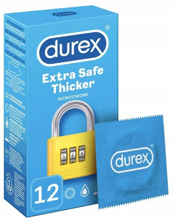 DUREX_Extra Safe grubsze prezerwatywy z większą ilością żelu 12szt