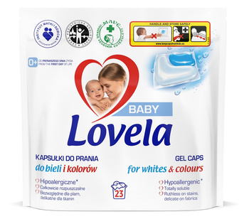 LOVELA Baby hipoalergiczne kapsułki do prana do bieli i kolorów 23szt.