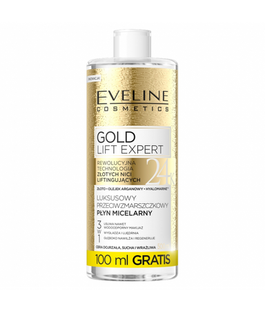 Eveline Cosmetics Gold Lift Expert luksusowy przeciwzmarszczkowy płyn micelarny 500ml