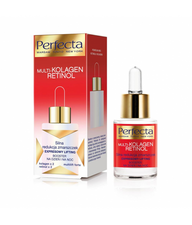 Perfecta Multi-Kolagen Retinol Silna Redukcja Zmarszczek Expresowy Lifting booster na dzień i na noc 15ml