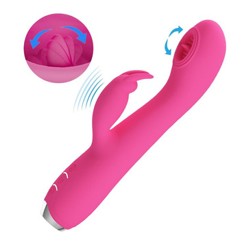 Pretty Love Rachel Pink Wibrator Króliczek z Rotacyjnym Języczkiem 12 Trybów