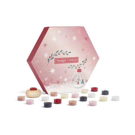 Yankee Candle Snow Globe Wonderland Collection Zestaw Tealight 18 x 9,8 g + Świecznik 